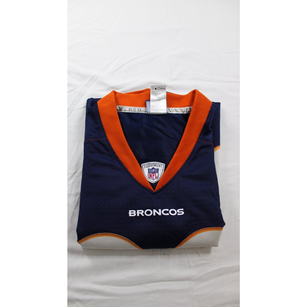 Reebok Brian Dawkins Denver Broncos NFL Equipment Jersey Mens XL Blue 20 +2 - Picture 8 of 12